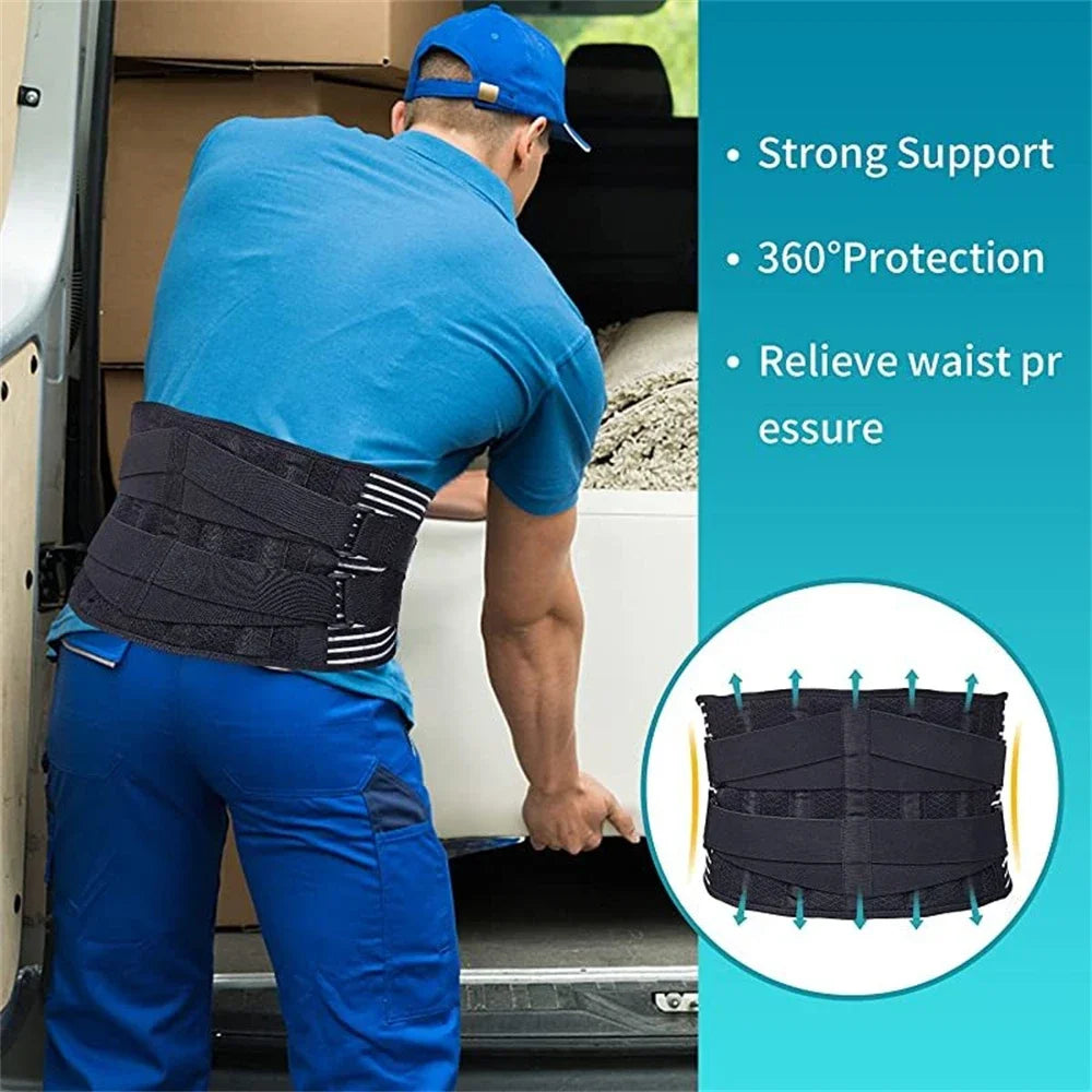 Lumbar Back Brace With 6 Stays Anti Skid Orthopedic Support