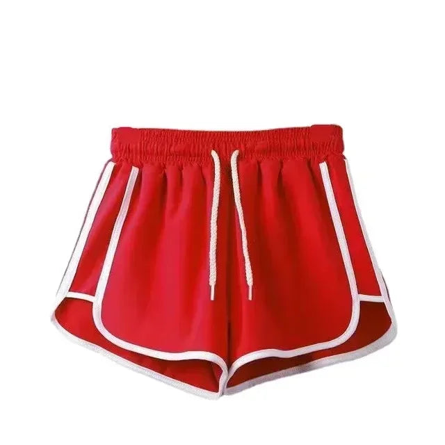 Women Striped Sports Shorts Korean Style Casual Loose Wide Leg