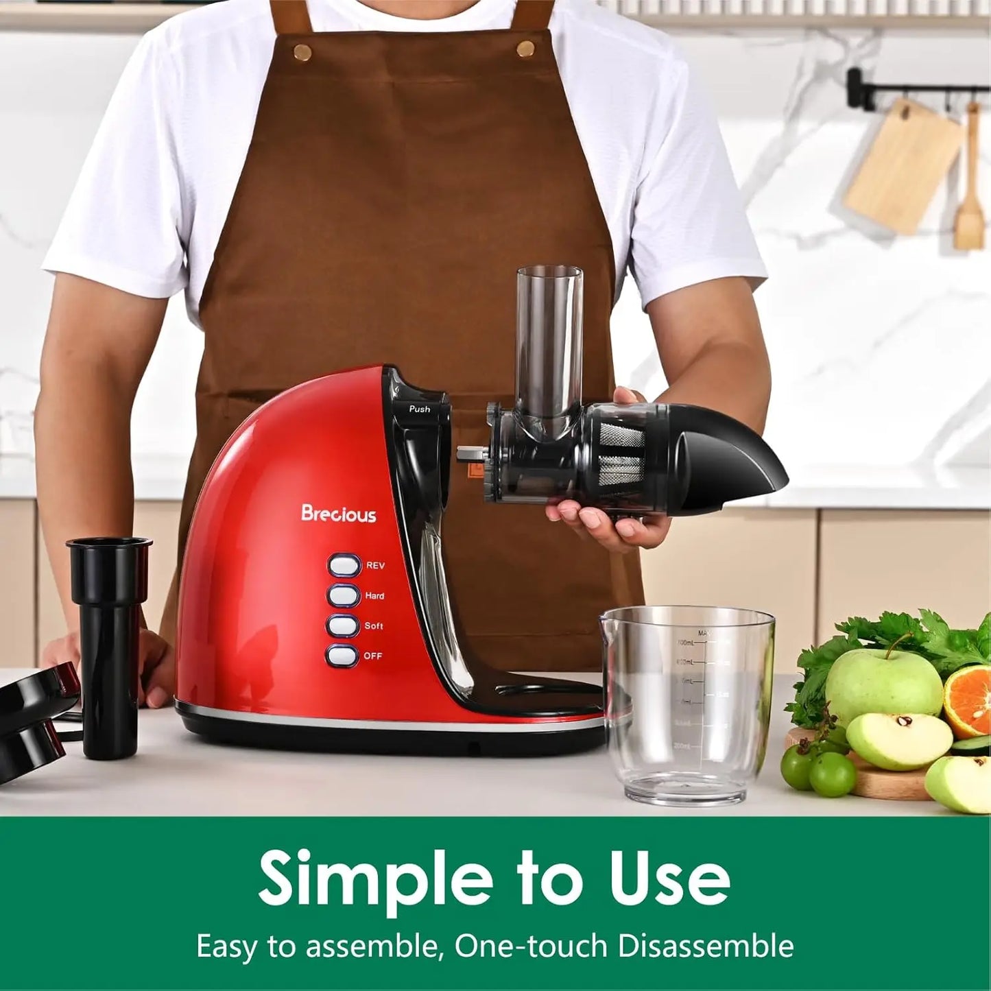 Slow Masticating Juicer With 2 Speed Modes And BPA Free