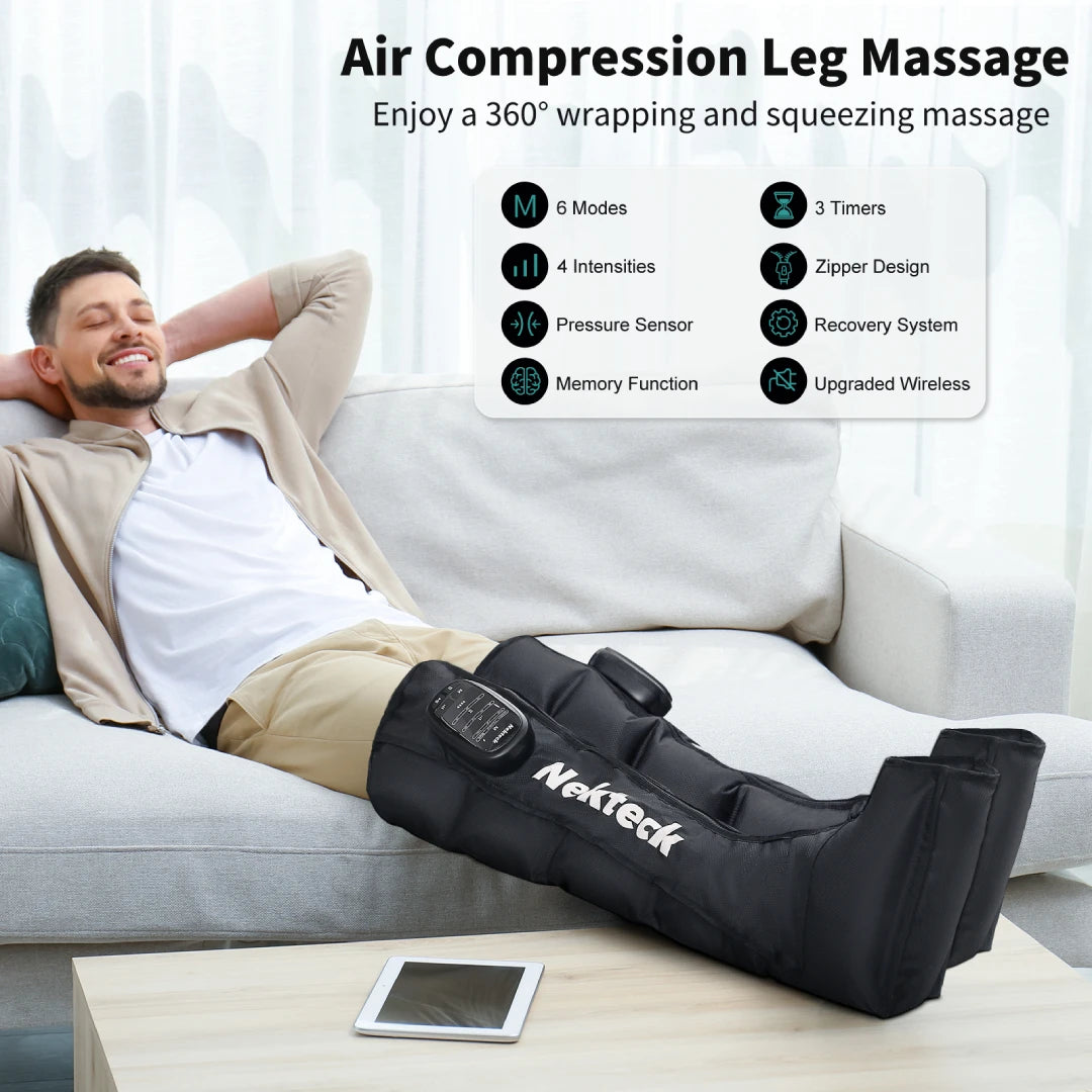 Nekteck Air Pressure Leg Massager Cordless Compression Boots