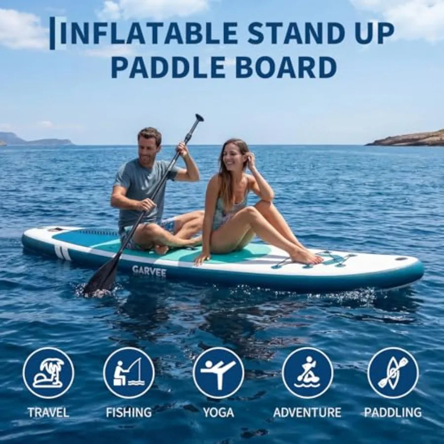 Inflatable Stand Up Paddle Board Durable PVC Ultra Stable