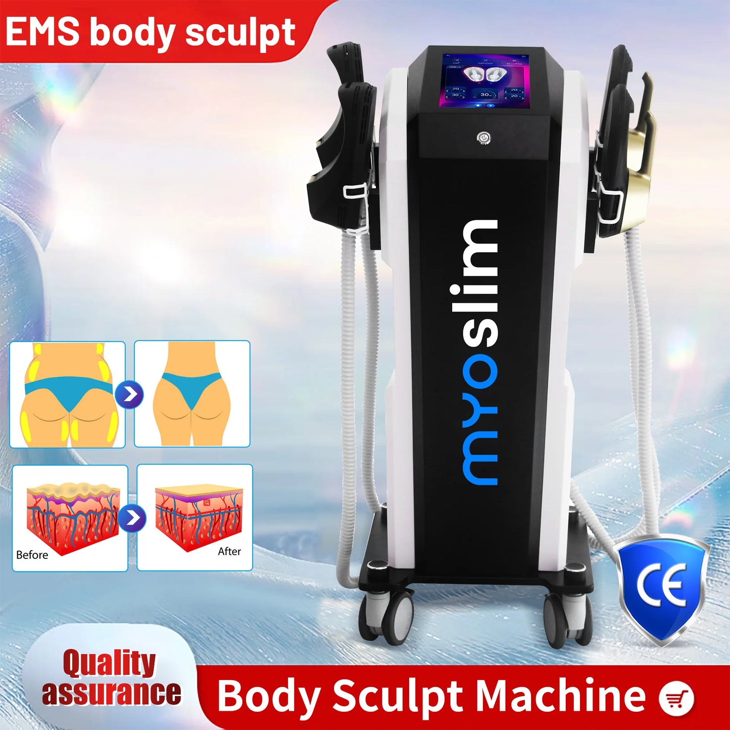 EMSZERO MYOSLIM RF HI EMT Body Sculpting Machine With Handles