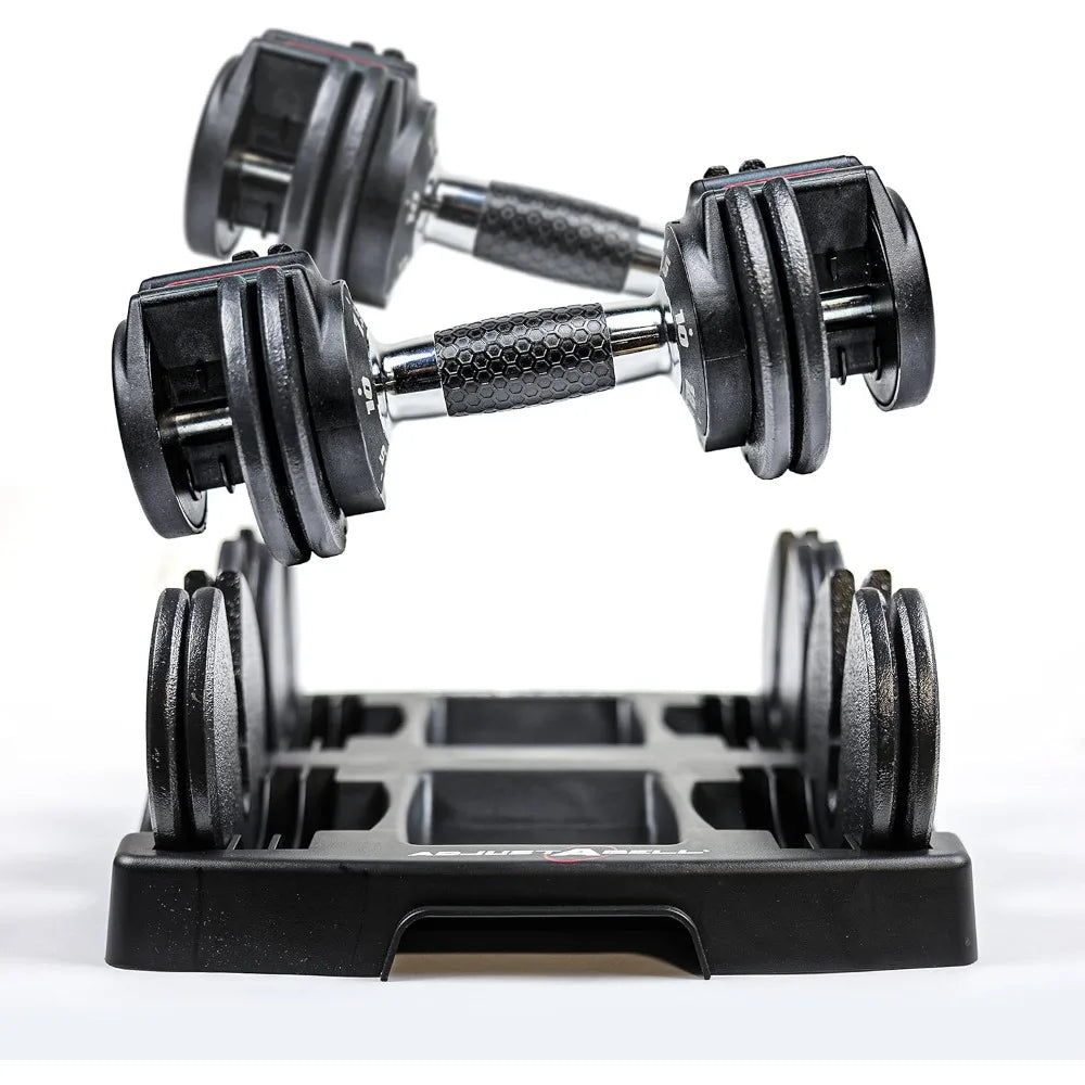 CAP Barbell ADJUSTABELL Adjustable Round Dumbbell Weights - Singles & Pairs | 12.5 lb, 25 lb & 55 lb