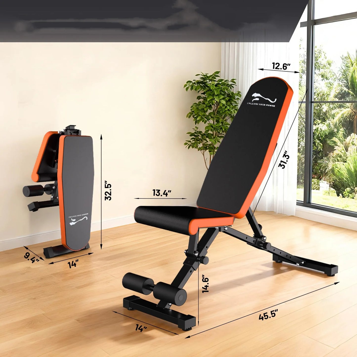 Heavy Duty 1000LB Adjustable FID Weight Bench For Home Gym