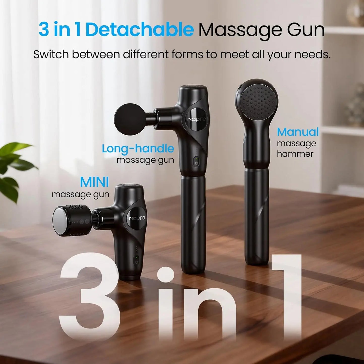 3in1 Mini Massage Gun With Heat And Cold Therapy Massager