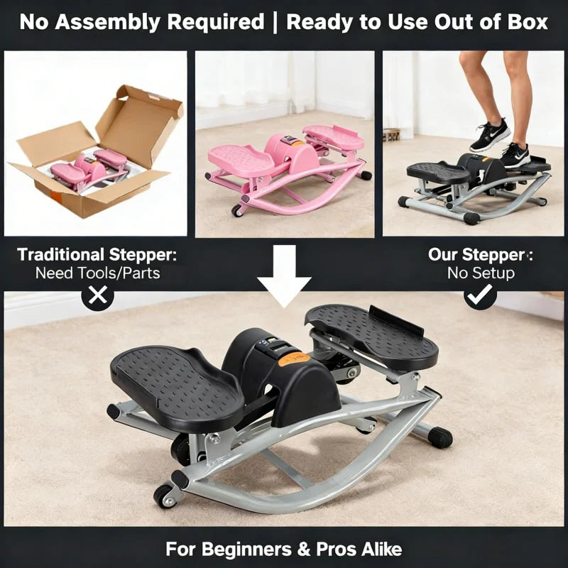 Rock Stepper Portable Silent Lateral Stepper For Home Gym Office