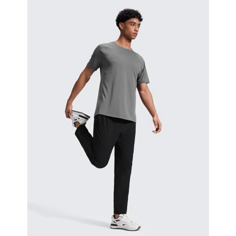 CRZ YOGA Workout Motion Pants for Men 30" - Quick Dry Sweat-Wicking Athletic Casual Daily Joggers Trouser with Pockets
