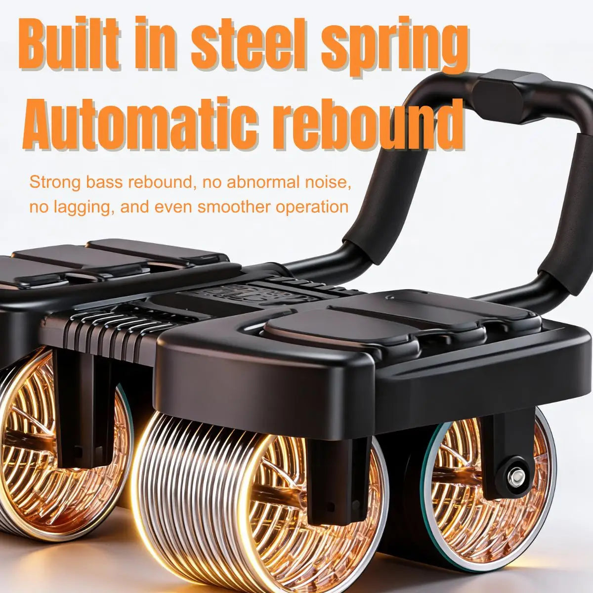 2 In 1 Abdominal Wheel Knee Mat With Automatic Rebound