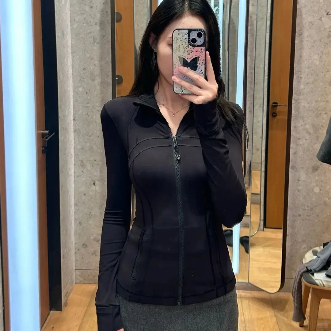 Lulu Flora Stand Collar Jacket For Yoga Outdoor Quick Dry