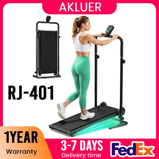 AKLUER Non Electric Treadmill With Dual Flywheels And Fixed Incline