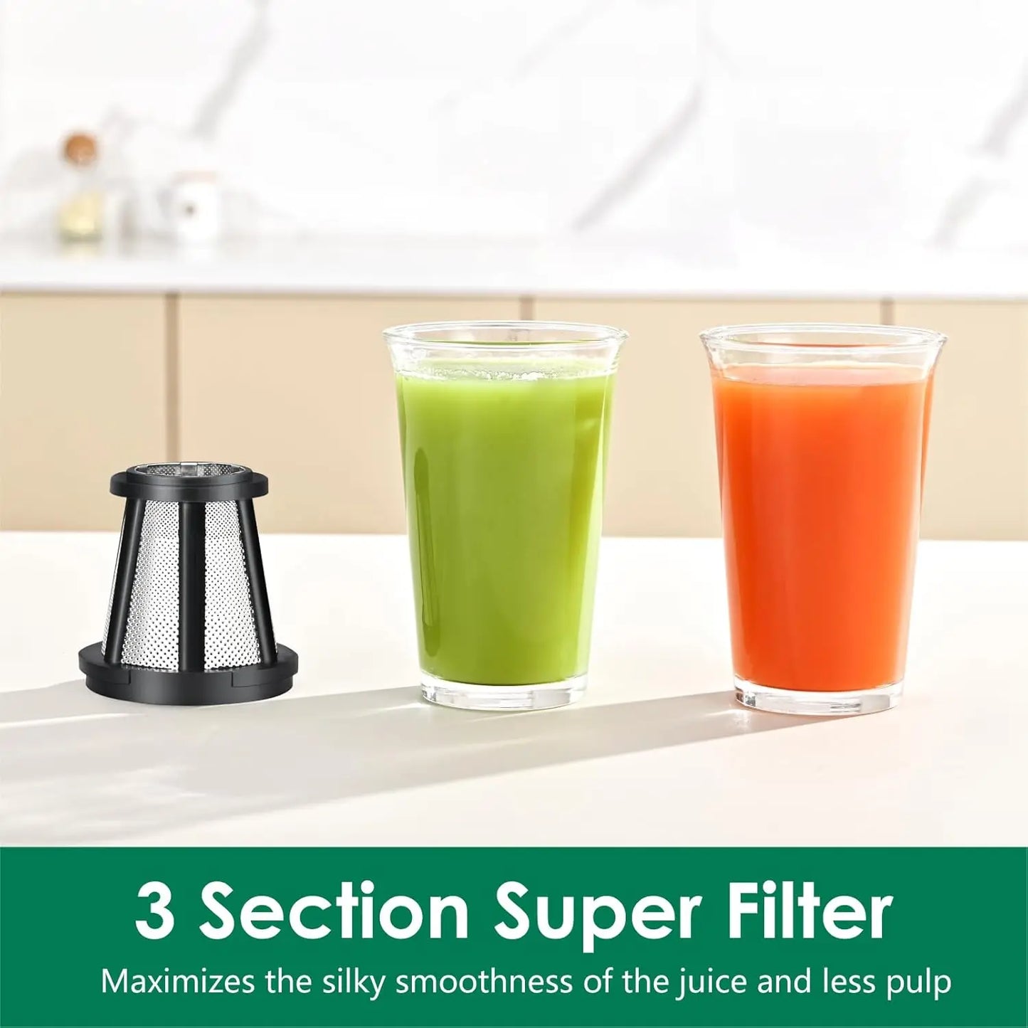 Slow Masticating Juicer With 2 Speed Modes And BPA Free