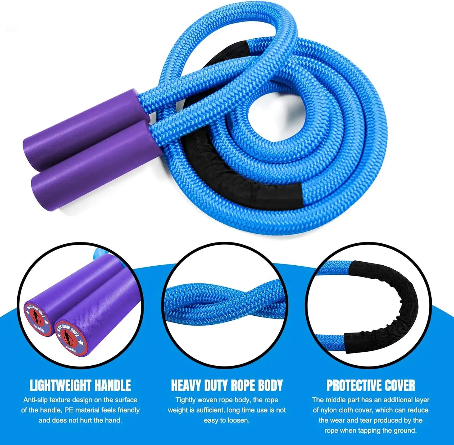 Heavy Jump Rope 2.7Lb Weighted With 360 Swivel For Fitness