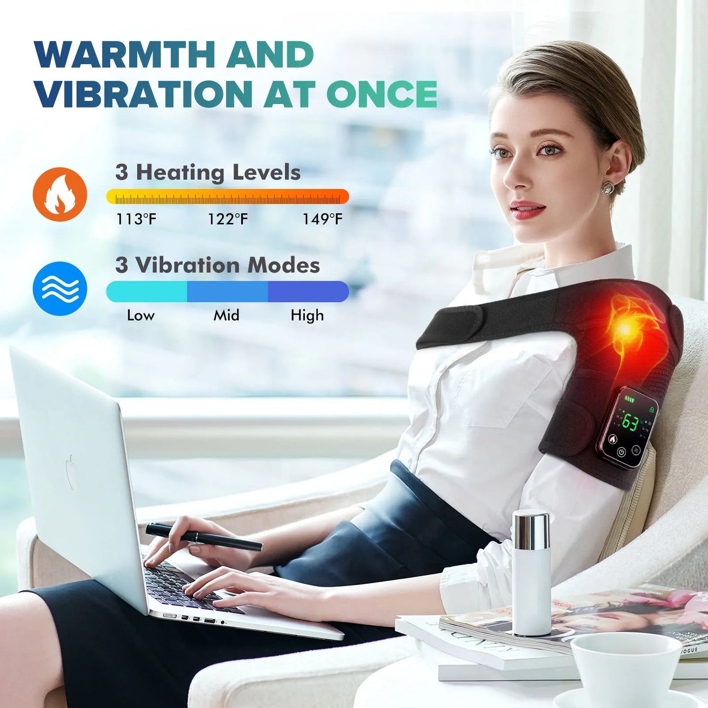 Hailicare Knee Heating Massager With Thermal Pad For Joint Pain Relief