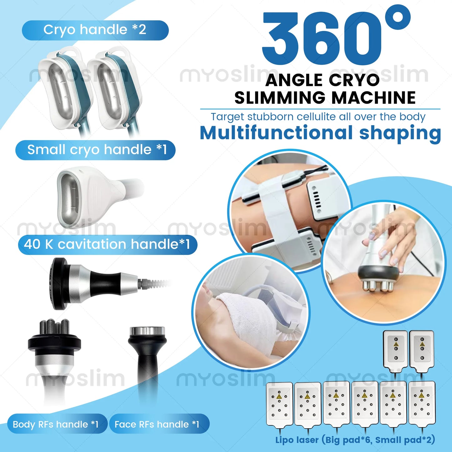 MYOSLIM 360 Cooling Body Sculpting Vacuum Cavitation System