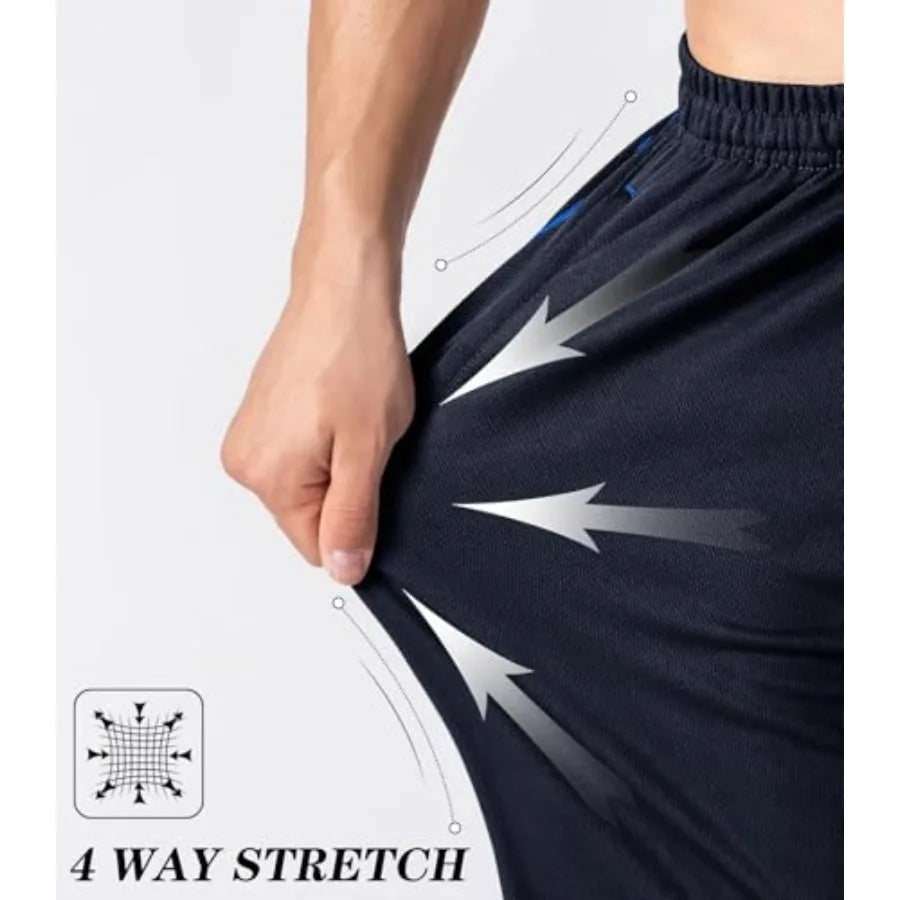 Women's Lightweight Mesh Open Bottom Athletic Pants With Zipper Pockets