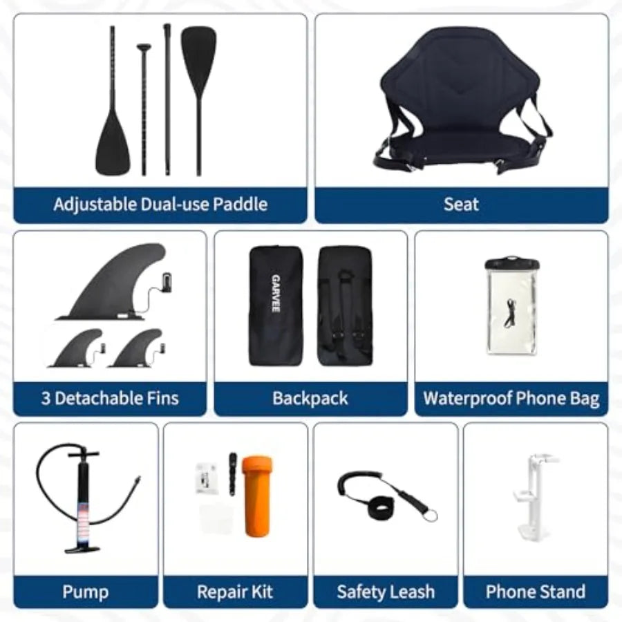 Inflatable Stand Up Paddle Board Durable PVC Ultra Stable
