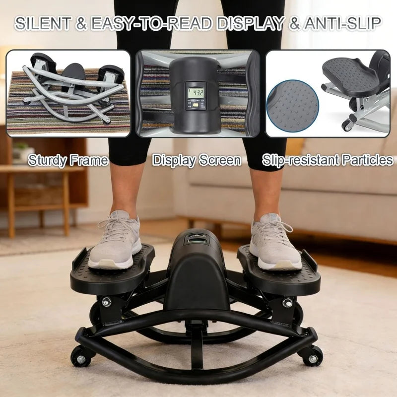 Rock Stepper Portable Silent Lateral Stepper For Home Gym Office