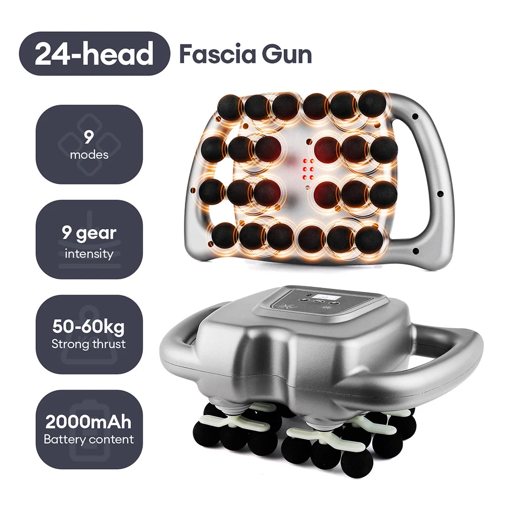 Foreverlily 16 Head Fascia Gun High Frequency Back Shoulder Massage