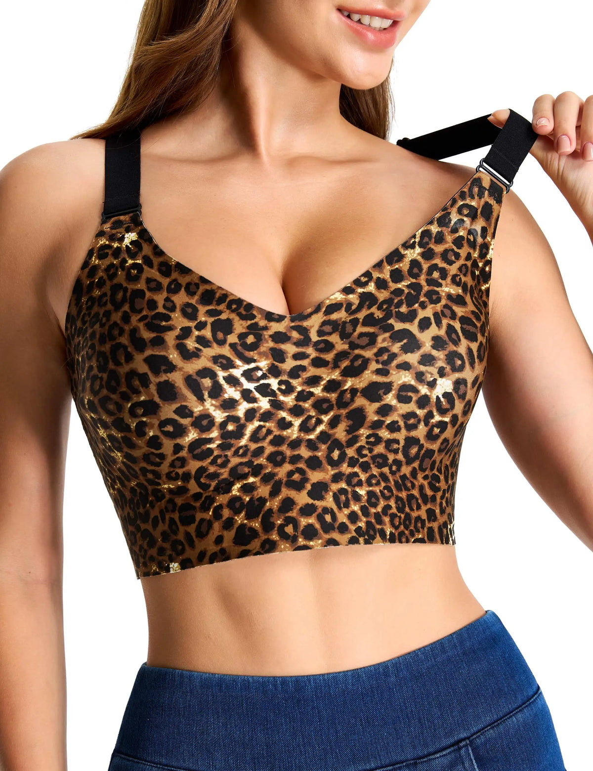 The Gym People Womens Wireless Push Up Racerback Seamless Bralette