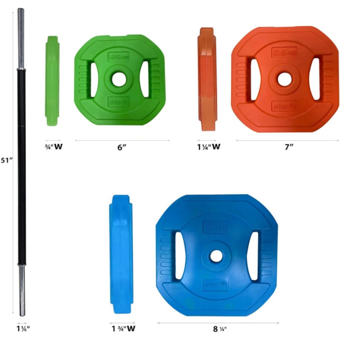 TWISTER.CK Adjustable Barbell Disk Weights Set 40lb 20kg