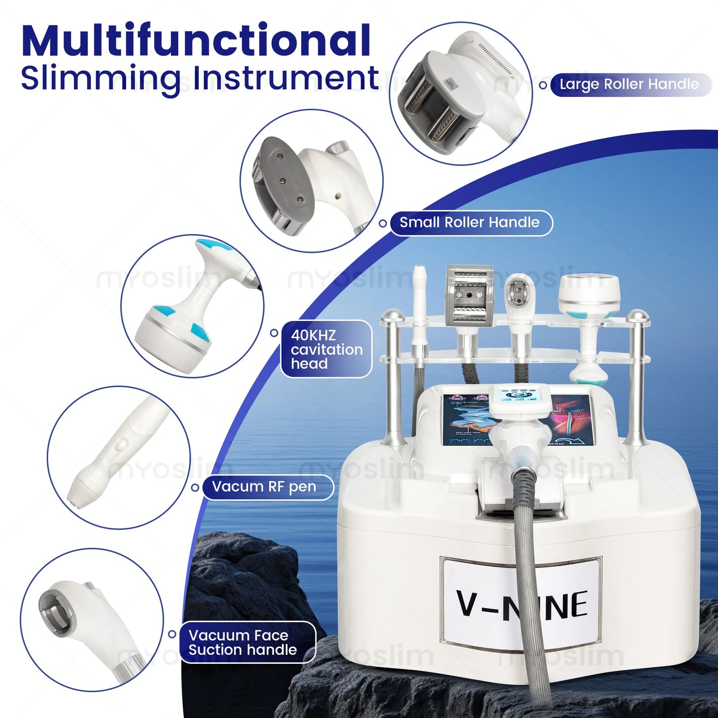 MYOSLIM Portable V9 Vela Body Shaping Vacuum Cavitation Massage