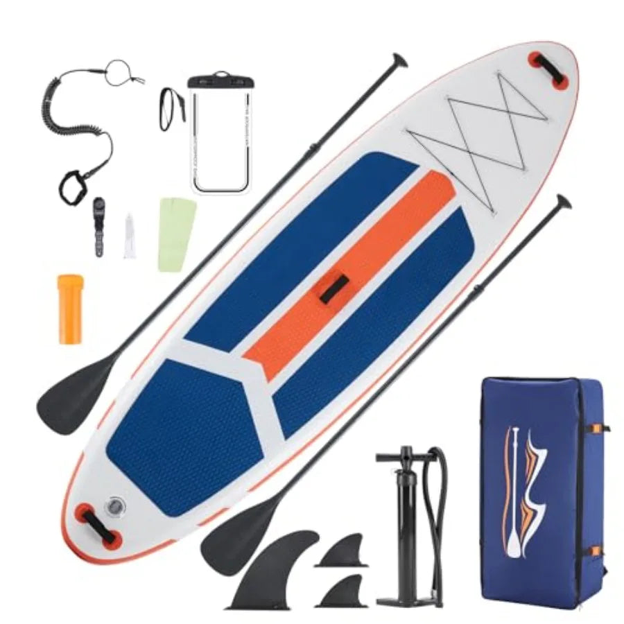 33 Inflatable Paddle Board SUP for beginners and adults, durable PVC material, blue color, ultra-stable design with 3 carry han