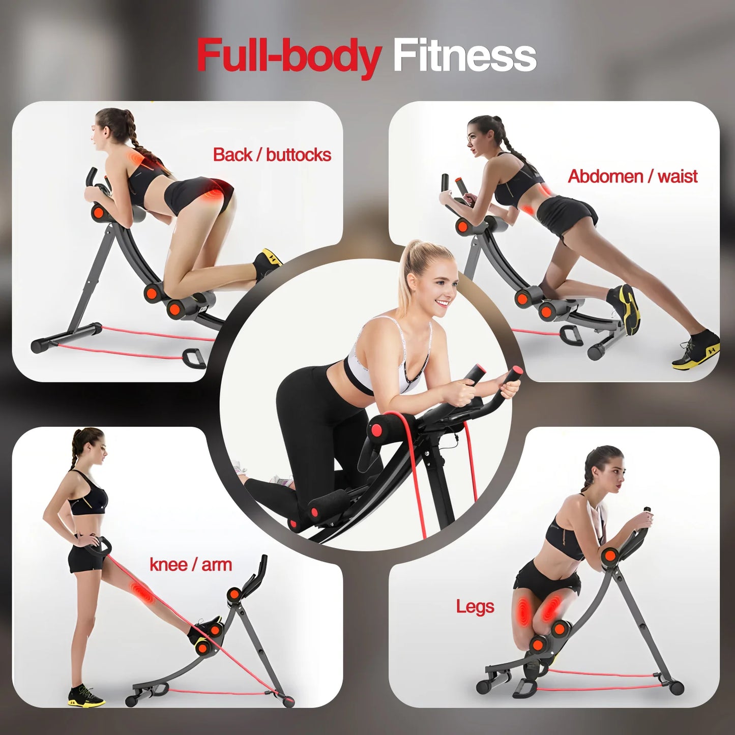 GIKPAL Foldable Ab Machine For Home Gym Core Abs Workout