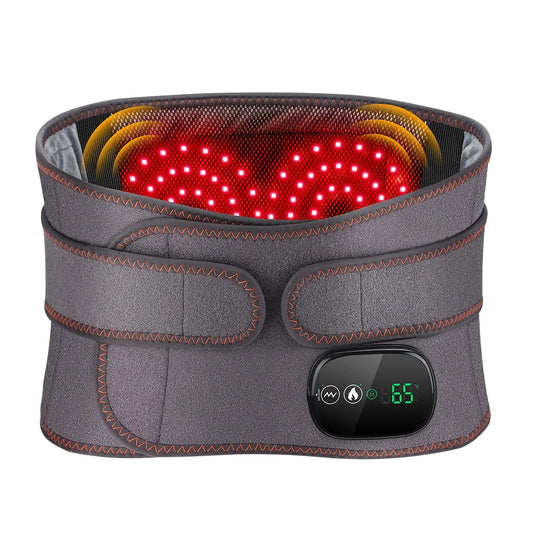 Agdoad Heating Vibration Massager Belt With Red Light Therapy