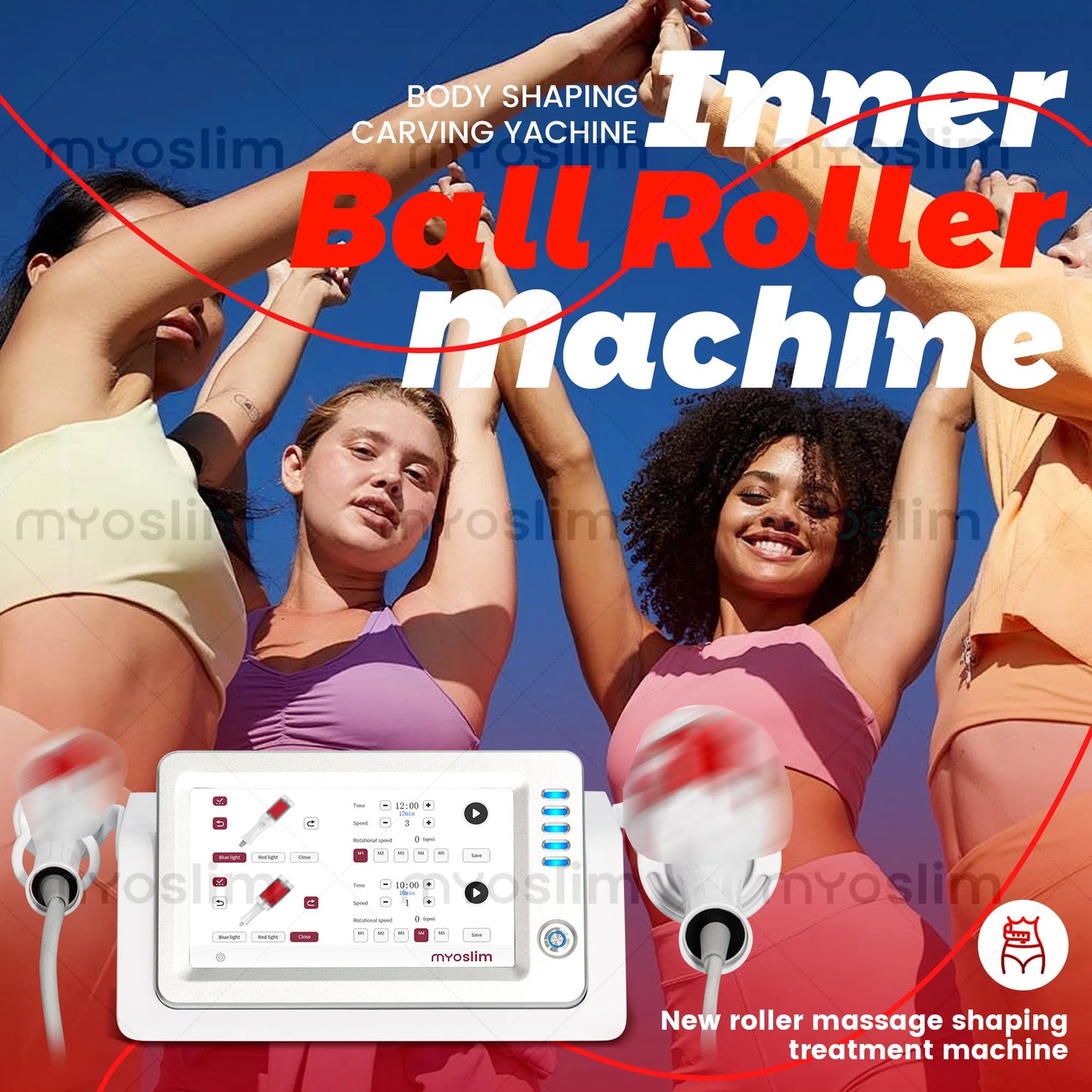 MYOslim Roler Machine Comprehensive Micro Vibration System Body Slimming Tightening Celluite Redution Relief Body Contouring