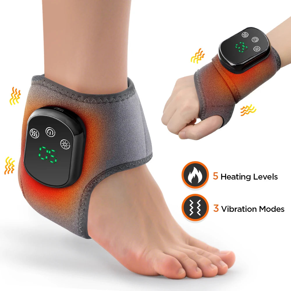 Hailicare Rechargeable Electric Heating Ankle Brace Massager