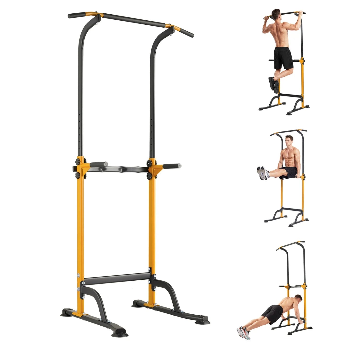 HiMISS Power Tower Adjustable Pull Up Dip Station Body Workout