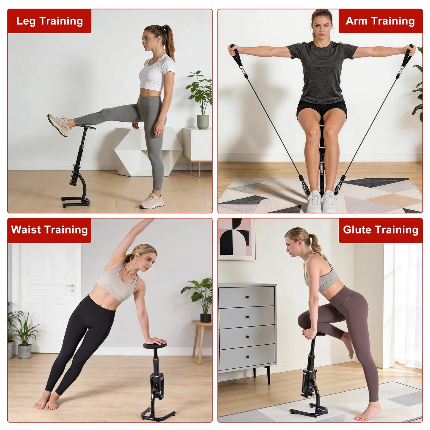 Assisted Squat Machine With Height Adjustable Glute Trainer For Home Gym