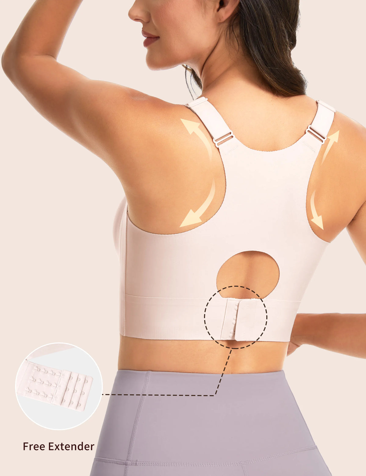 The Gym People Womens Wireless Push Up Racerback Seamless Bralette