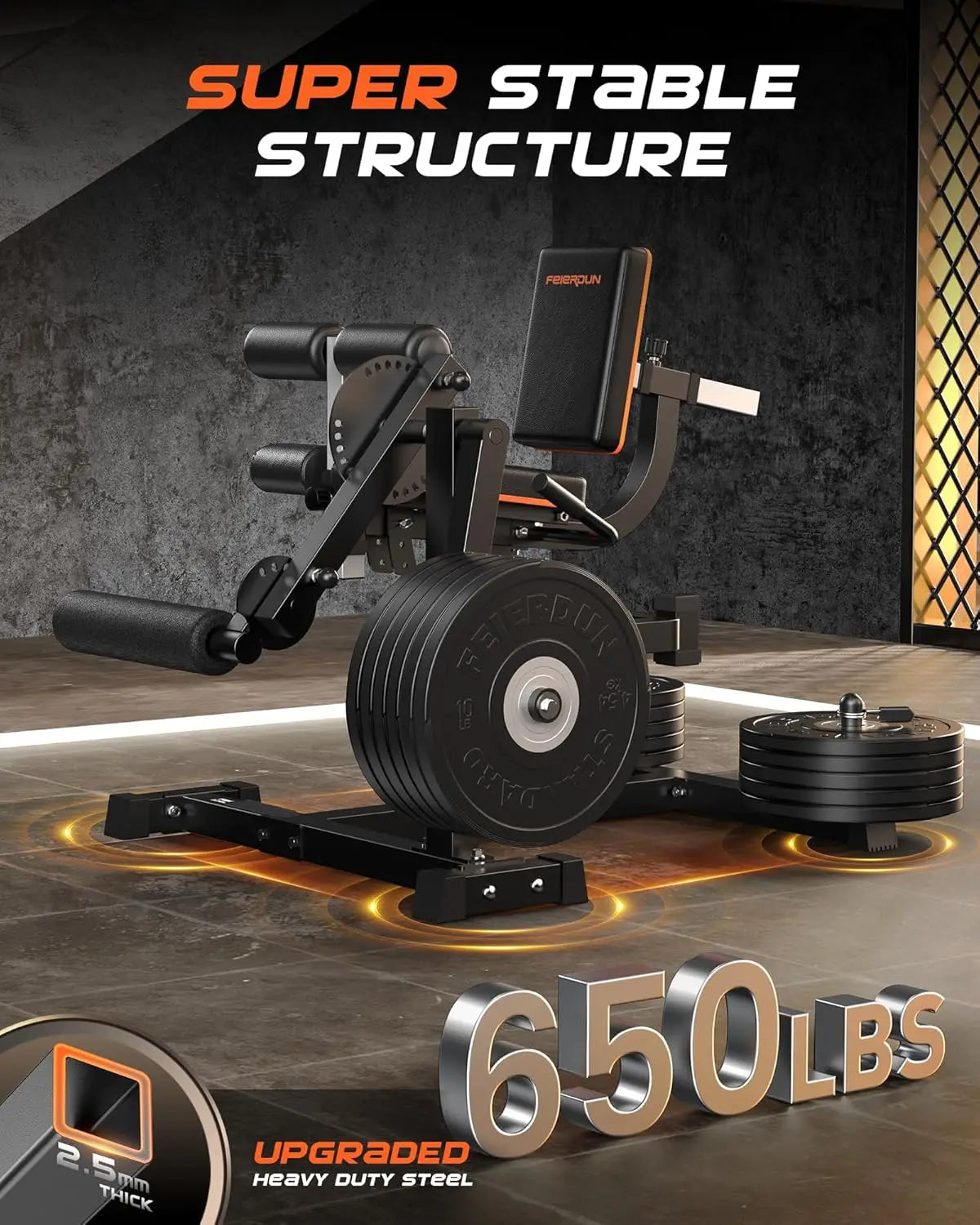 Feierdun Leg Extension Curl Machine For Lower Body Workouts Adjustable