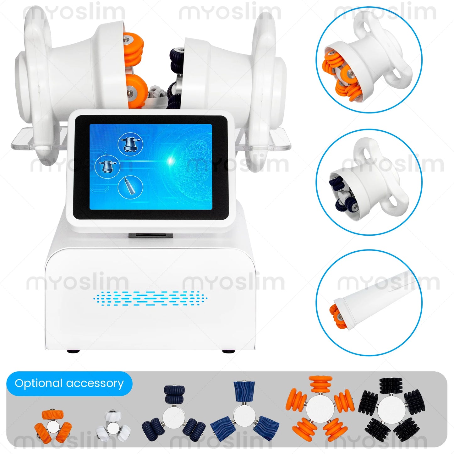 Myoslim 6 Handle 360 Rotating Body Massage Machine Dual Direction Roller Smart Control Ergonomic Design for Beauty Salon