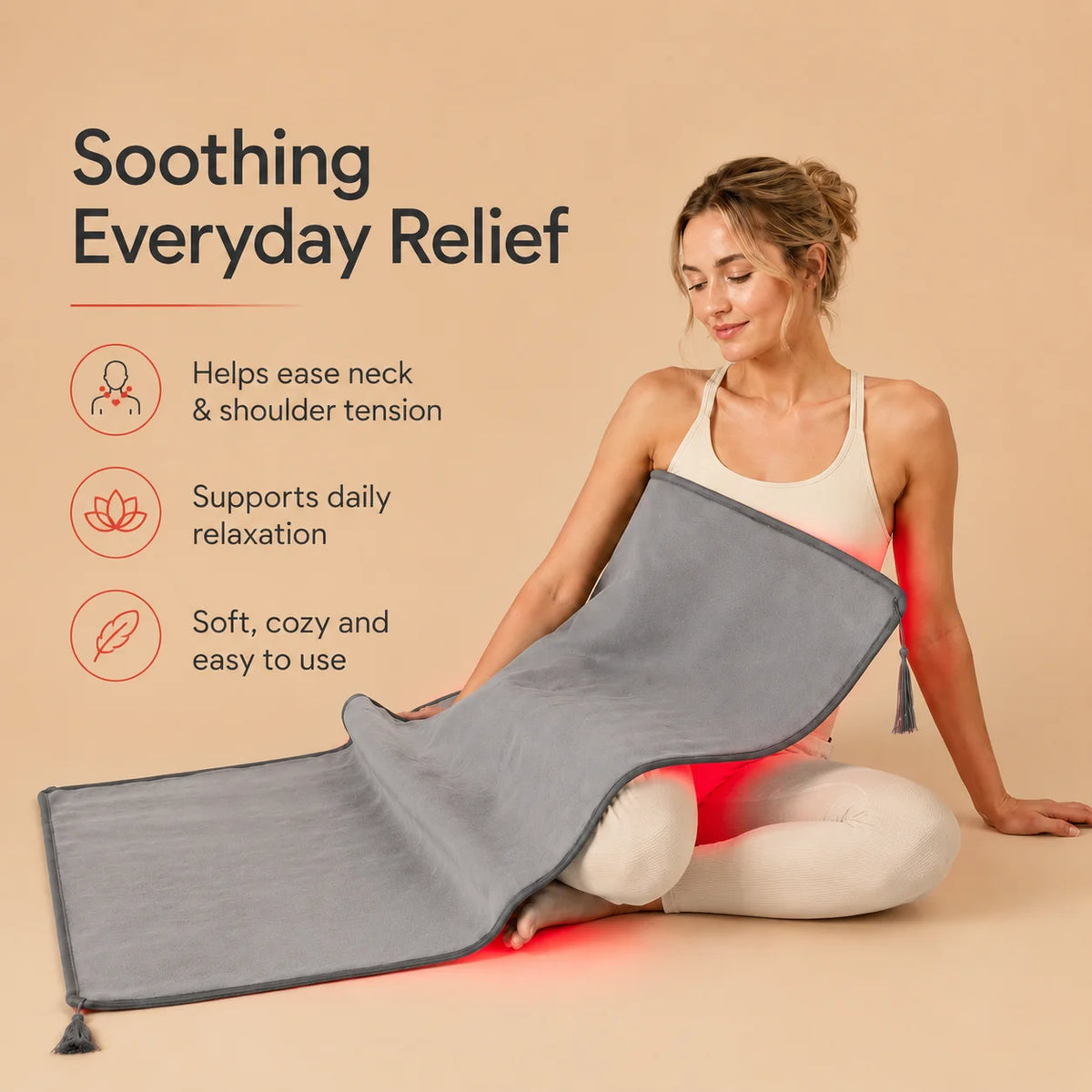 Red Near Infrared Light Therapy Blanket 660nm 850nm Dual Wavelenght LED Pulse Mode Body Skin Care Device Pulse Timer Control Body Care Blanket