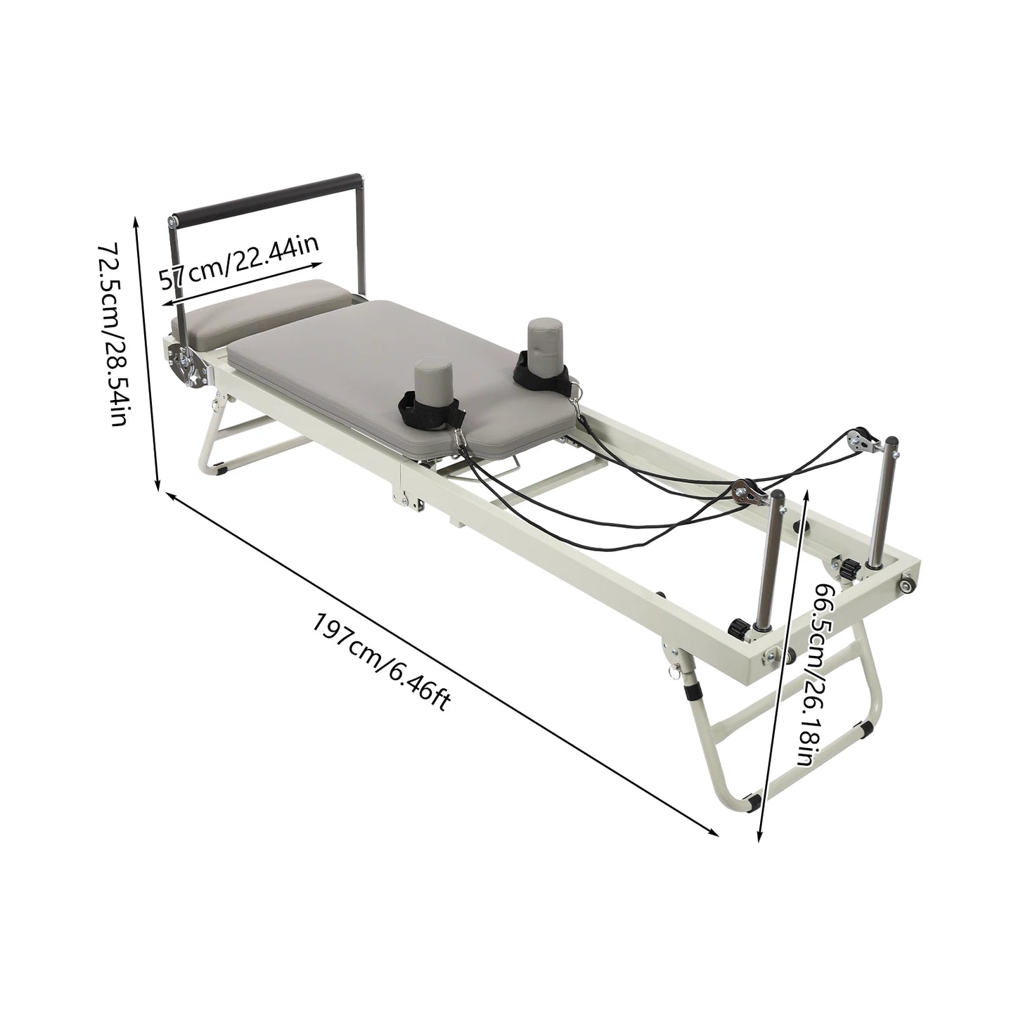 Foldable Pilates Reformer Machine 120kg Capacity For Yoga And Pilates