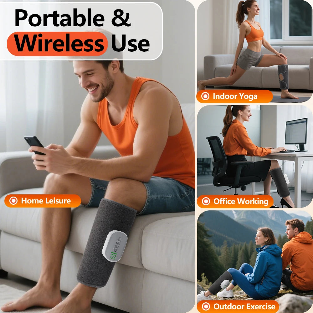 Agdoad Cordless Pneumatic Air Compression Leg Calf Massager