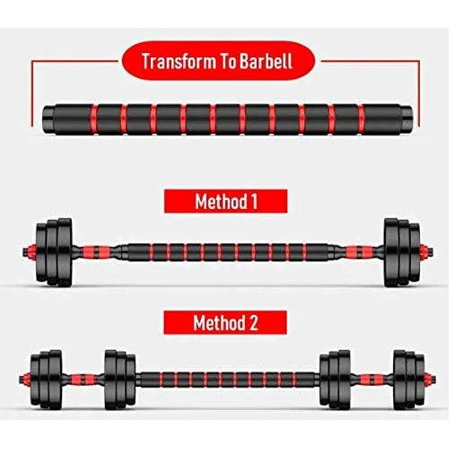 Adjustable Dumbbell And Barbell Strength Training Home Gym Set