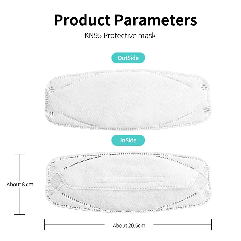 YUKUI KN95 FFP2 KF94 Face Mask CE Certified Disposable Masks