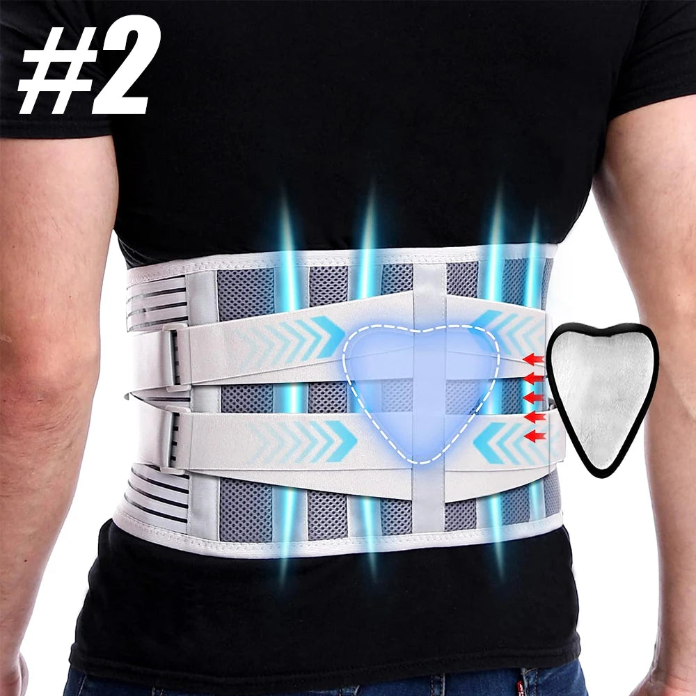 Lumbar Back Brace With 6 Stays Anti Skid Orthopedic Support