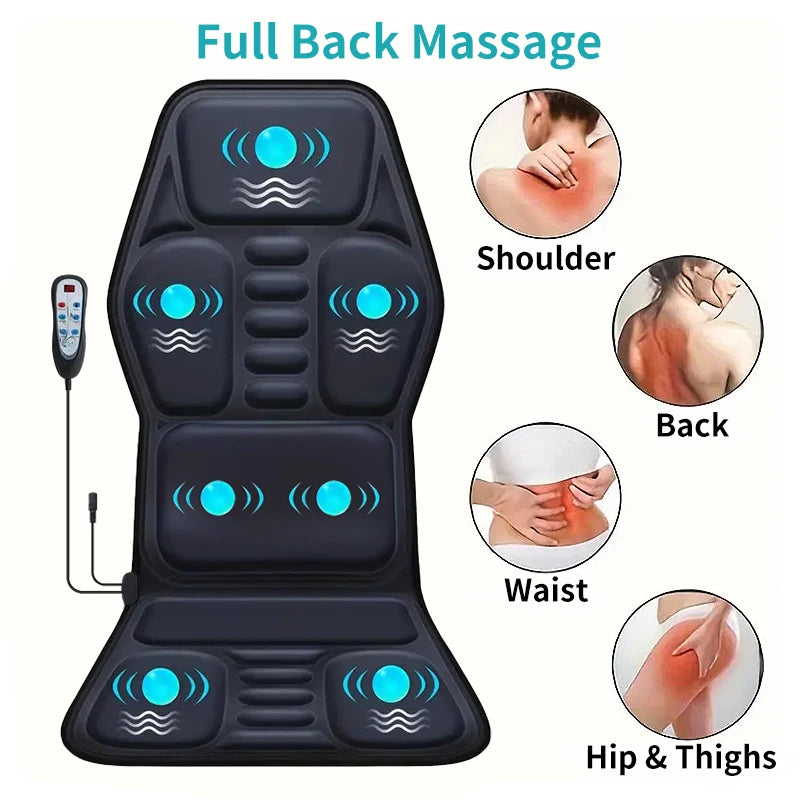 HIMOUTA Electric Back Massager Full Body Chair Cushion Heated