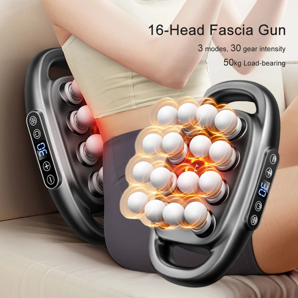 Foreverlily 16 Head Fascia Gun High Frequency Back Shoulder Massage