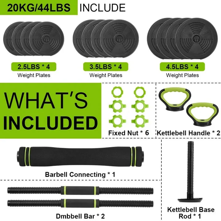 TWISTER.CK Adjustable Dumbbells 44/66/88 Lbs Free Weight Set