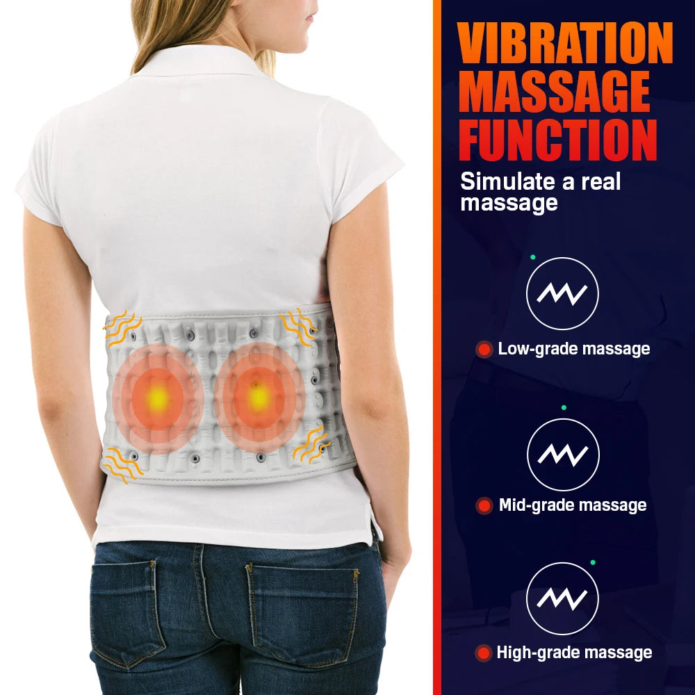 PASTSKY Rechargeable Heating Waist Massager With Inflatable Lumbar Traction