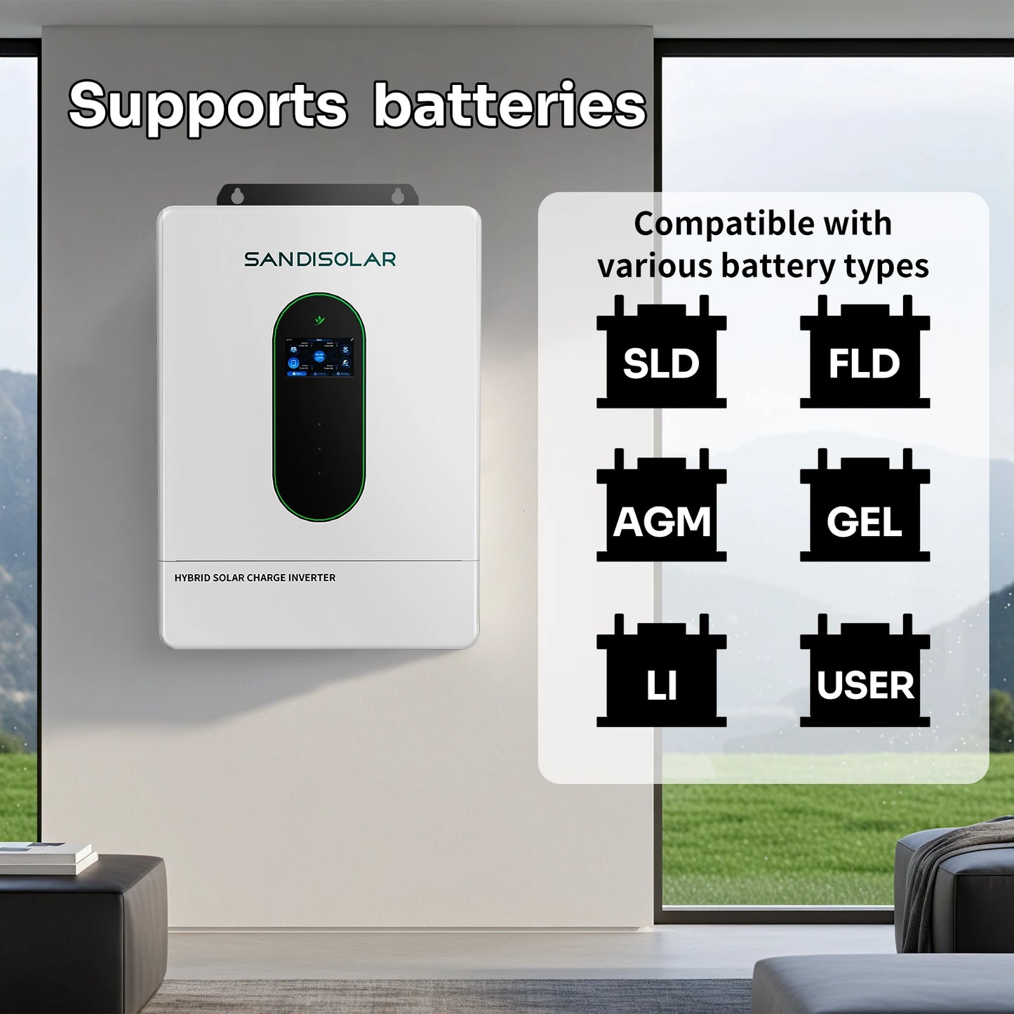 Sandisolar 12KW 48V Off Grid Solar Inverter 2 MPPT