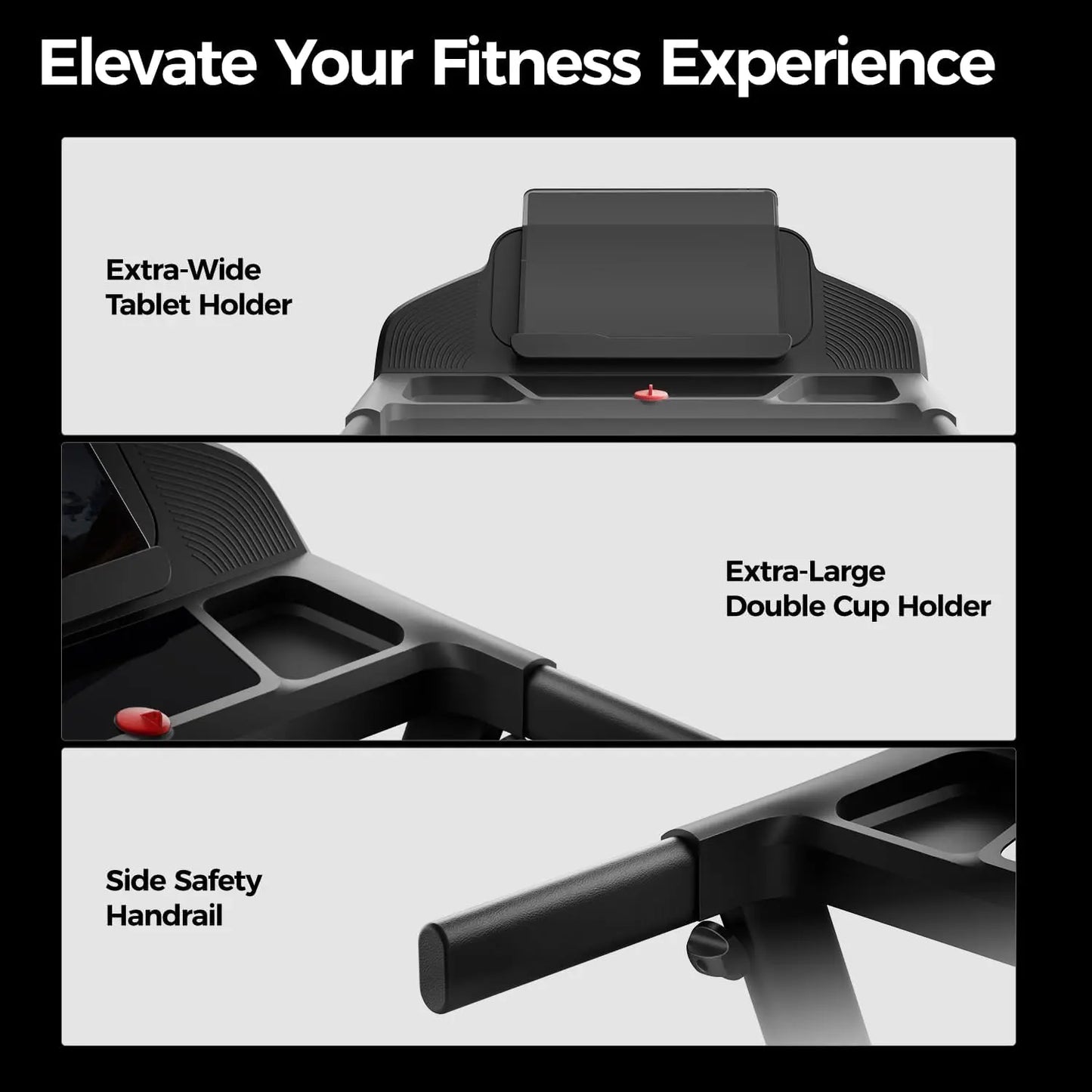 3-In-1 Foldable Treadmill With Incline Handle And 12 Programs