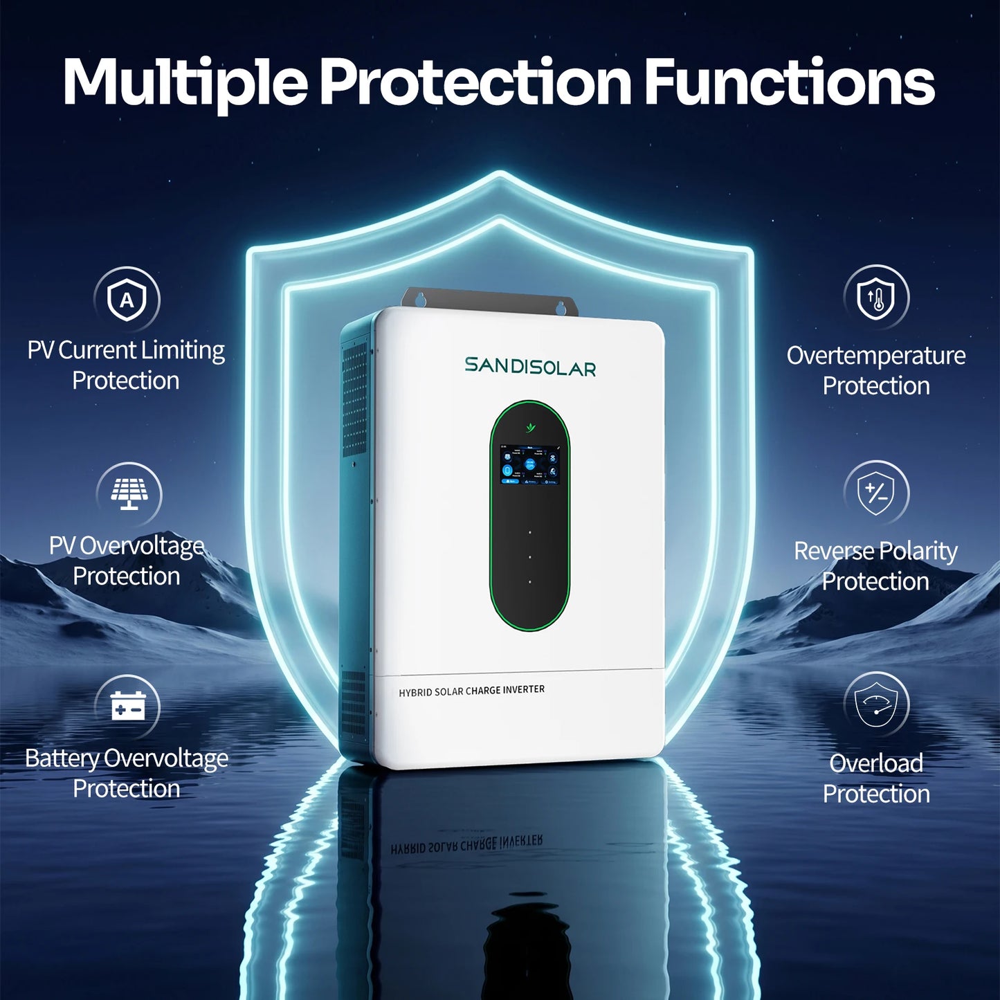 Sandisolar 12KW 48V Off Grid Solar Inverter 2 MPPT