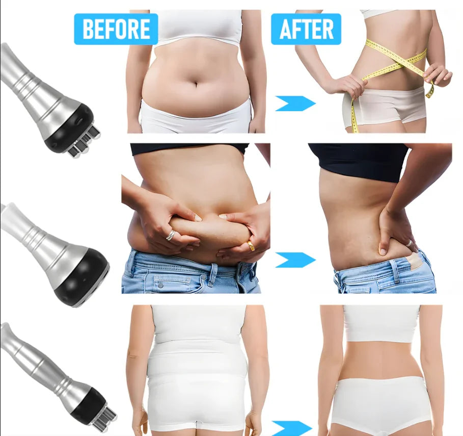 9 in 1 80K Cavitation Ultrasonic Body Slimming Machine Multi-Polar Skin Tightening Tool Facial Lift Machine