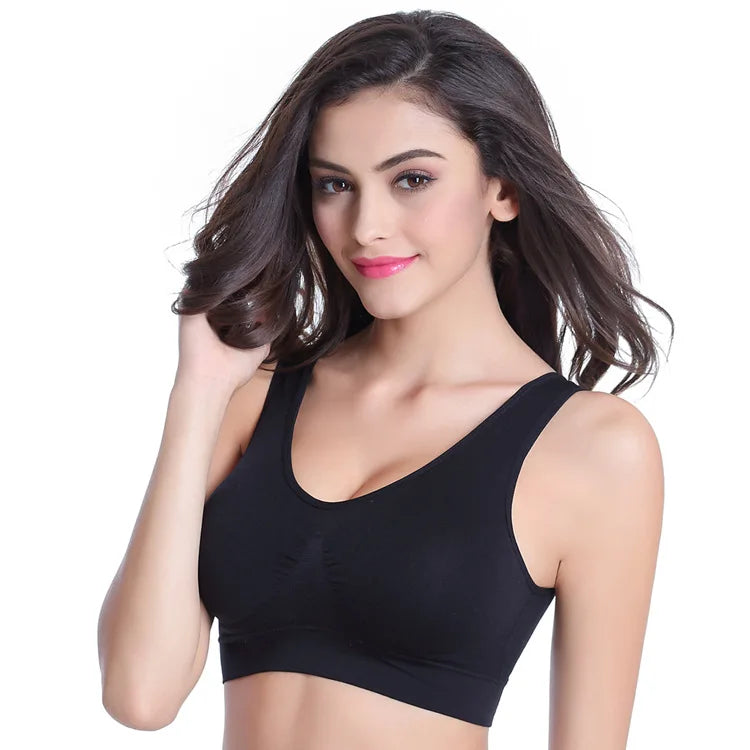 3 Piece Seamless Yoga Sports Bra Set With Removable Pads